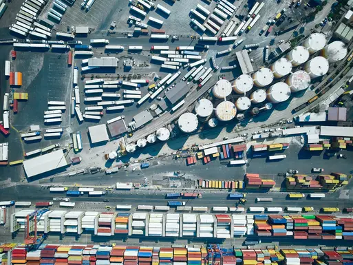 Outdoor industrial storage space