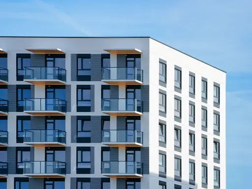 white multifamily apartment building