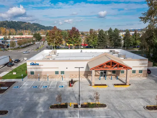 Aerial image of a net lease healthcare property occupied by Davita Dialysis